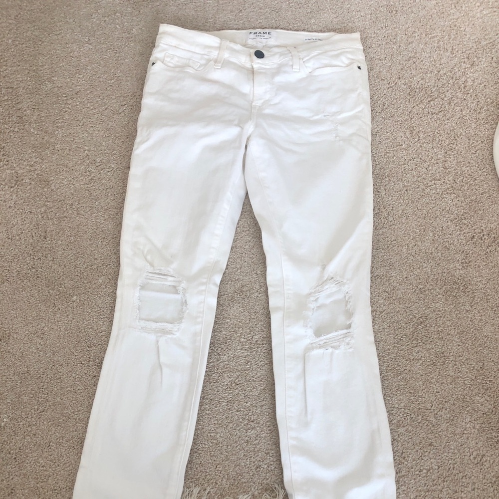 Frame jeans , white